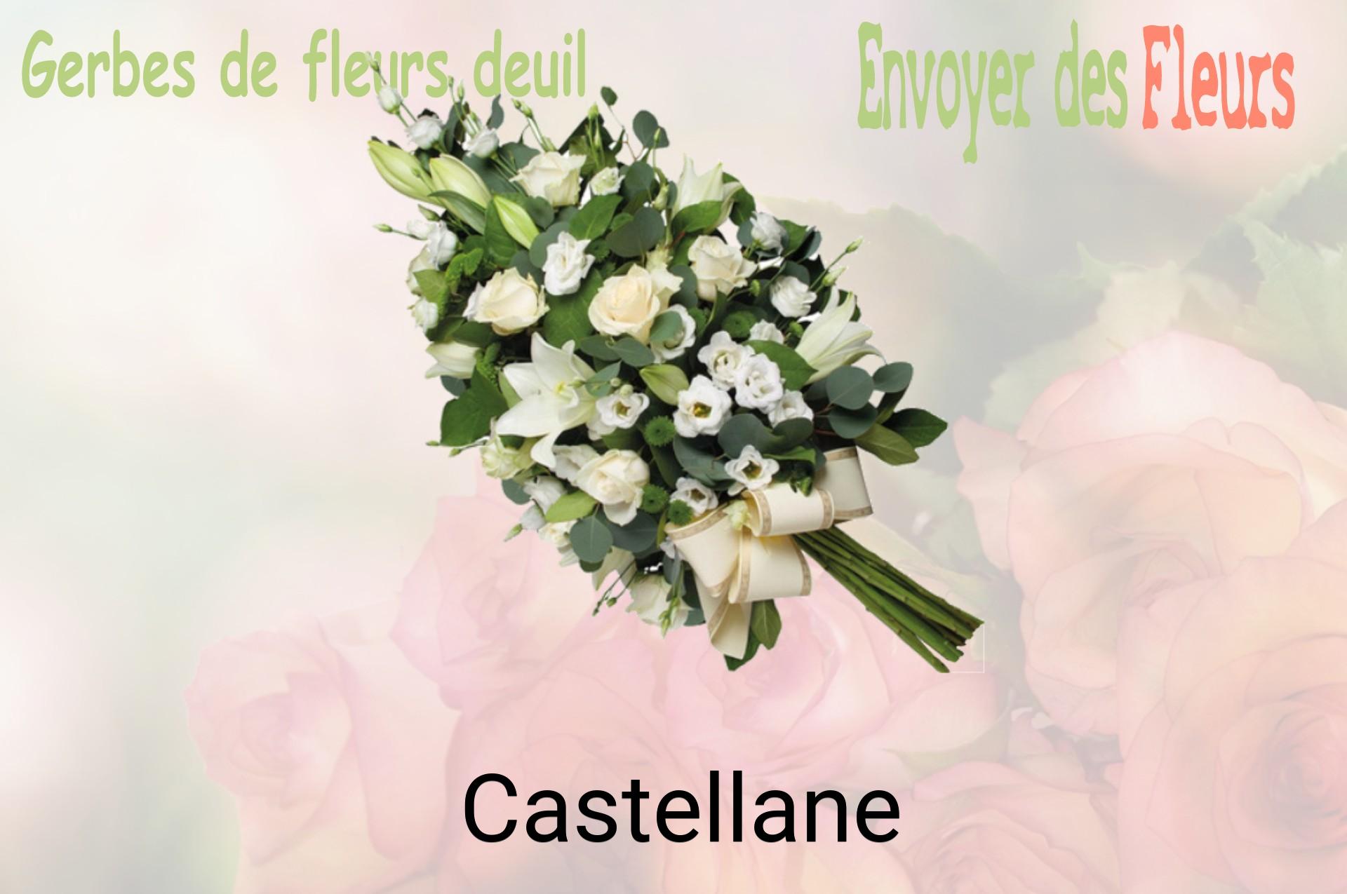 Gerbe de fleurs de deuil livrée à Castellane